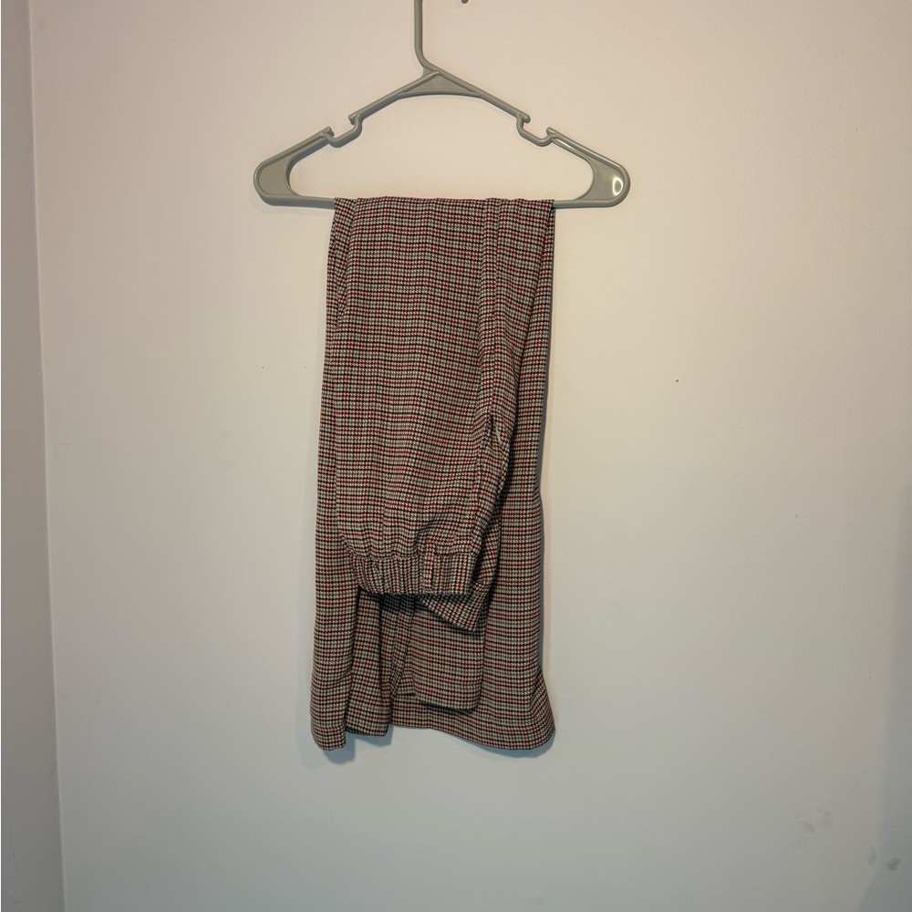 Plaid Pants in Brown and Red